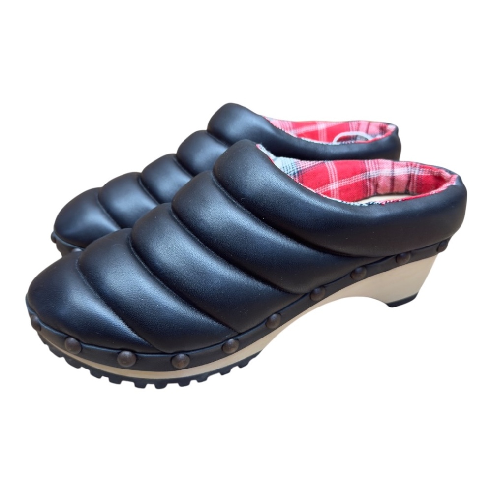 Jax & Bard Boba Size 10 |41 EU Quilted clog black Leather shoes